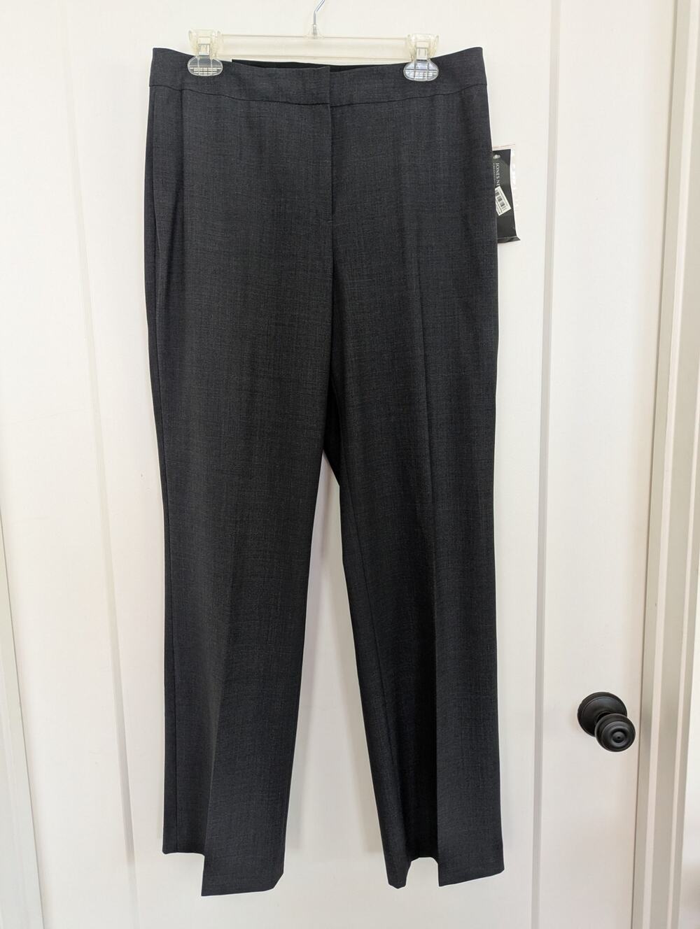 NWT Jones New York Collection Dress Pants Sz 8 Gray Straight Leg Career Work